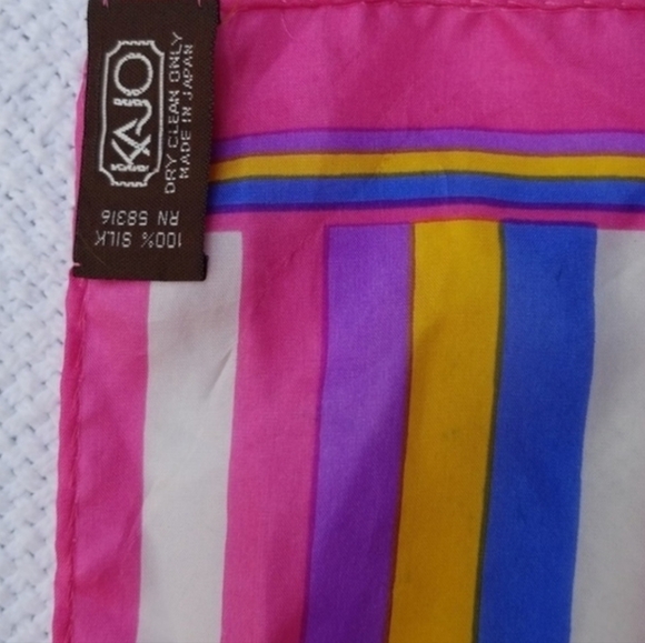 Kajo Vintage Striped Silk‎ scarf - Picture 4 of 7